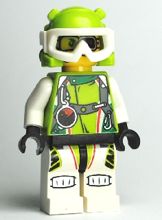 LEGO Minifigure-Team X-treme Daredevil 2 (DEX-treme) - Wrap Helmet-World Racers-WR019-Creative Brick Builders